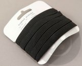 Prádlová guma v balení 5 metrov - čierna - šírka 0,9 cm