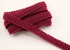 Galonový prýmek - smyčky - vínová - šíře 1,5 cm