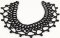 Decorative collar with plastic beads - black - dimensions 24 cm x 25 cm
