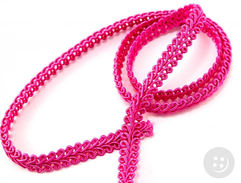 Decorative braid - dark pink - width 1 cm