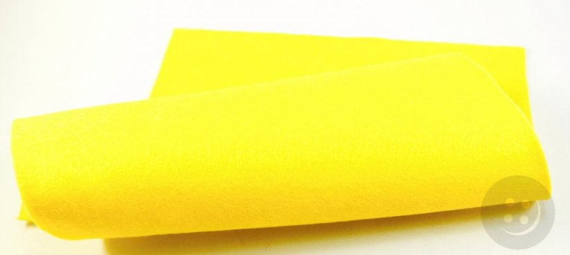 Látková dekorační plsť - žlutá