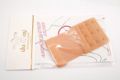 Vkladacie podprsenkový predlžovač obvodu - telová - dĺžka 12 cm - rozteč háčikov 2 cm