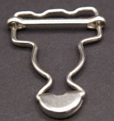 Metal buckle - silver - hole 3 cm