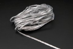 Lurexová šňůrka stříbrná - šířka 0,35 cm