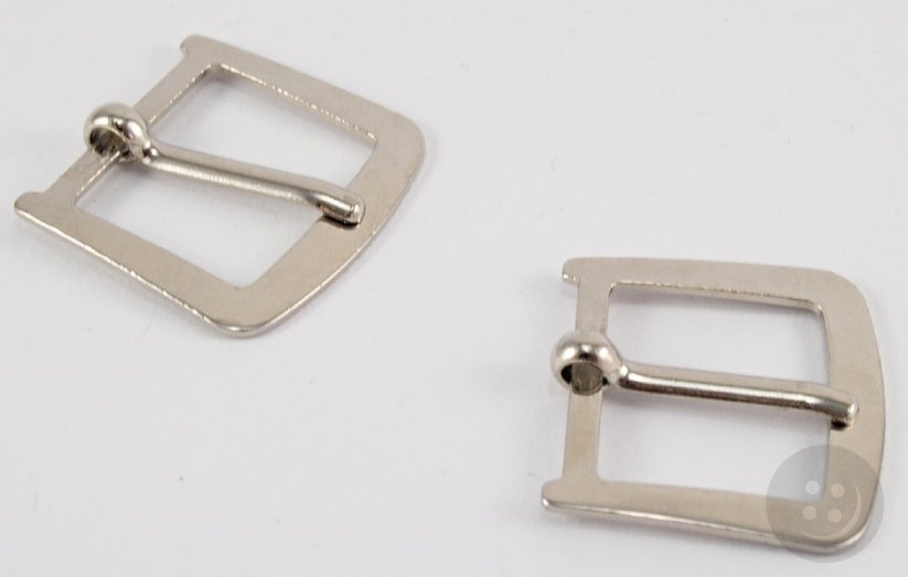 Metal belt buckle - shiny silver - pulling hole width  3 cm
