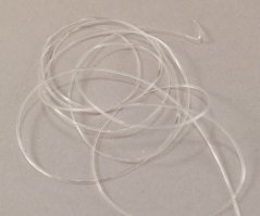 Gumička na navlékaní korálků - průhledná - průměr 0,1 cm