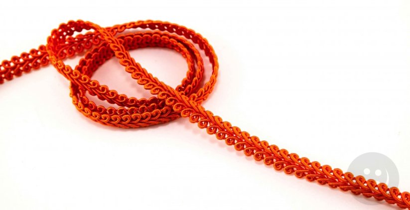 Decorative braid - orange - width 1 cm