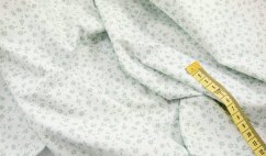 Bavlněné plátno - zelené kytičky na bílém podkladu - šířka 160 cm