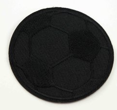 Aufbügelpflaster - Fußball - 5 cm - schwarz