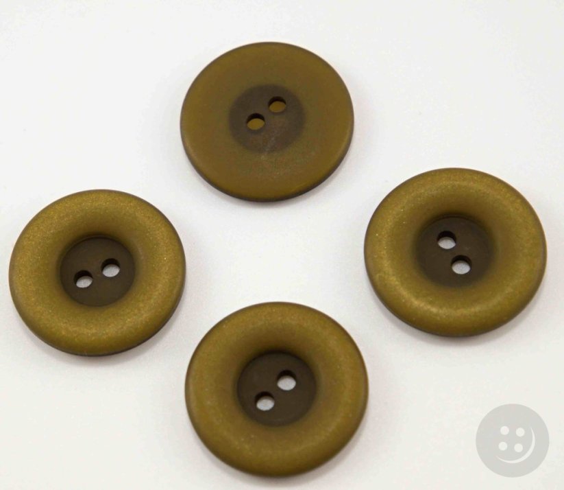 Hole button - brown metallic - diameter 1,5 cm