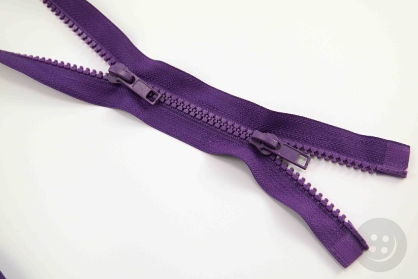 Protisměrný kostěný zip - délka (65 - 150 cm) - různé barvy