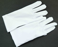 Pánské společenské rukavice - bílá - vel. 24 - rozměr 21 cm x 10 cm