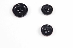Suit button - black - diameter 1,5 cm