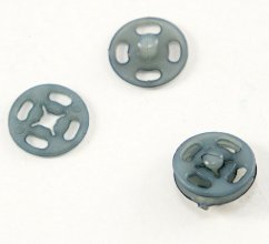 Druckknopf - plastik  - grau - Durchmesser 1,1 cm