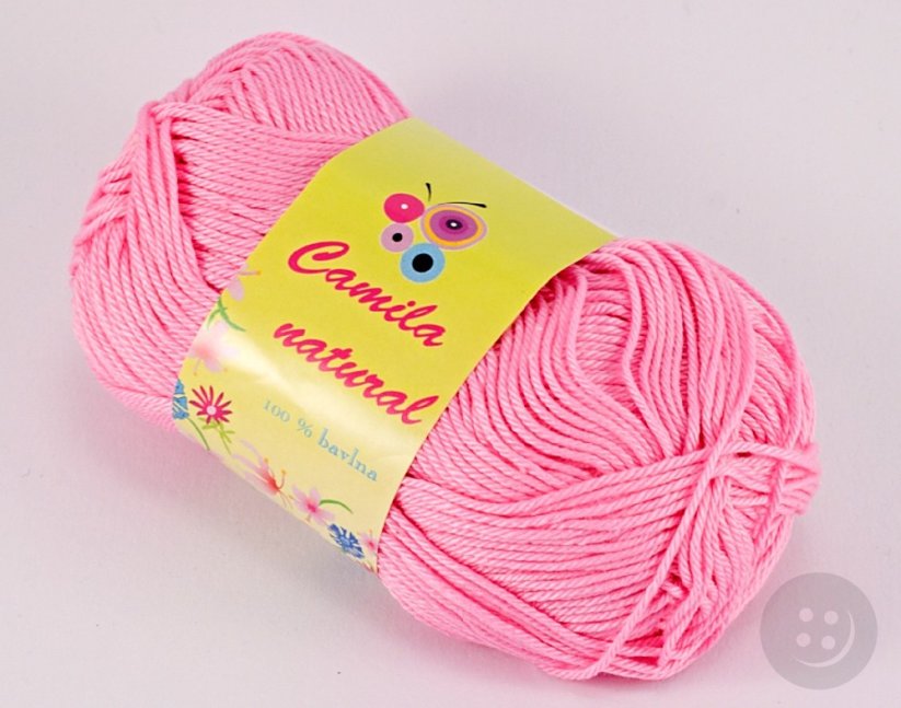 Priadza Camila natural -  tmavá ružová - číslo farby 32