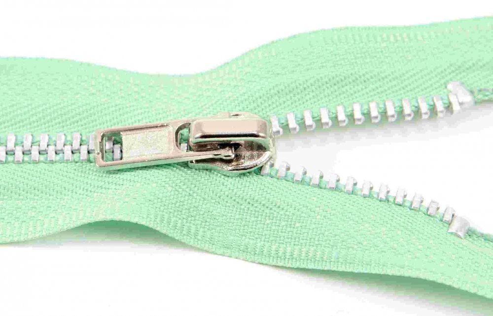 Metal silver zippers 3 mm- closed-end - Material - Polyester