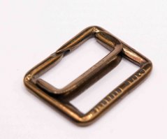 Metal trouser shortener - dark brass - pulling hole width 2 cm