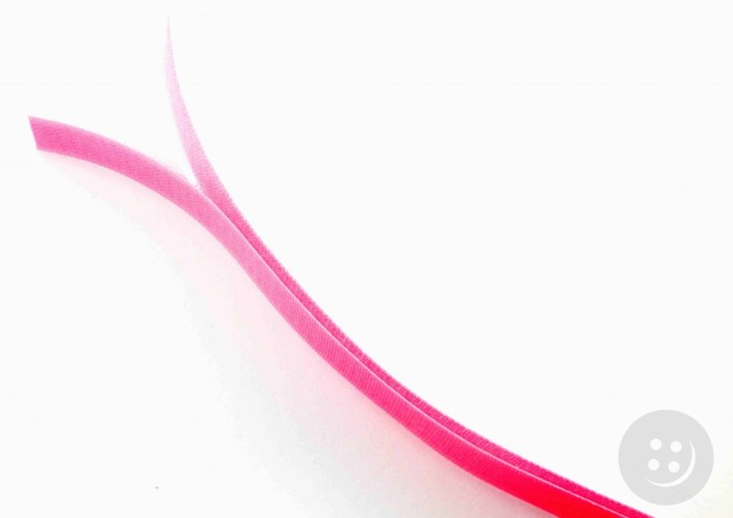 Našívacie suchý zips - ružová - šírka 2 cm