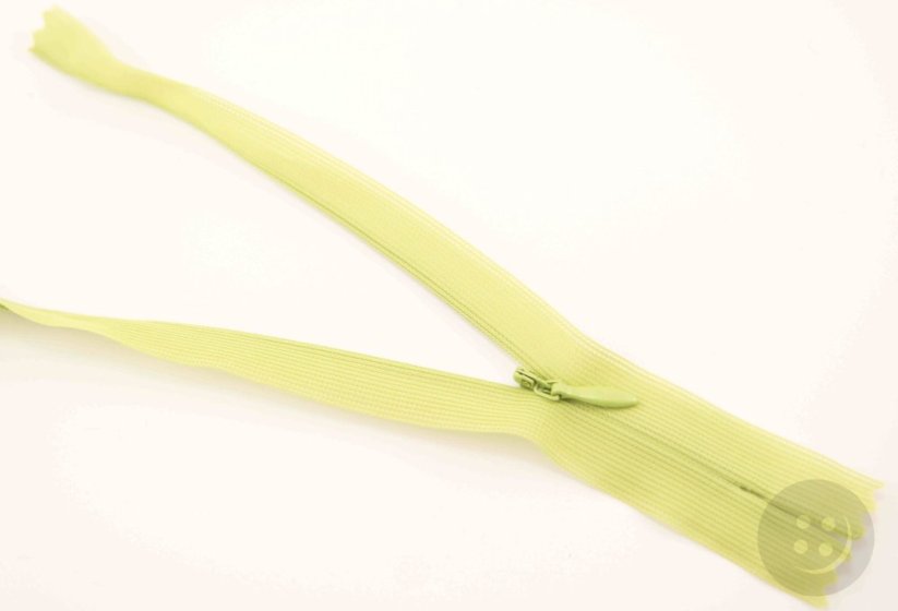 Nedělitelný skrytý zip (3mm) různé barvy - délka 18 cm - 60 cm