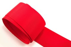 Rypsová stuha - červená - šířka 4 cm