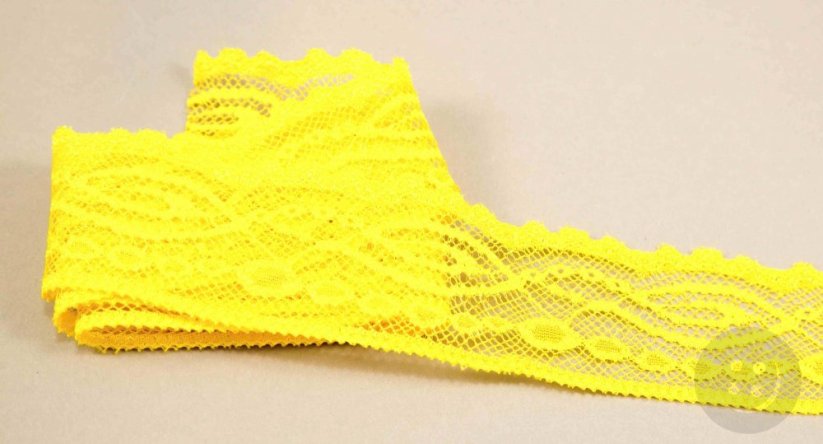 Polyester Lace -  medium yellow - width 3 cm