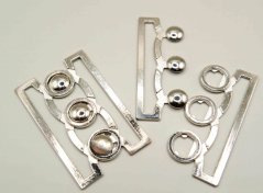 Kovová spona - stříbro - průvlek 5 cm