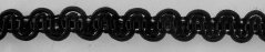 Decorative braid - black - width 0,7 cm