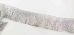 Fringes - white silver - width 4,5 cm