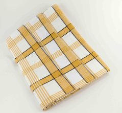 Sada utěrek 3 kusy - kostky - hořčicová - rozměr 50 cm x 70 cm