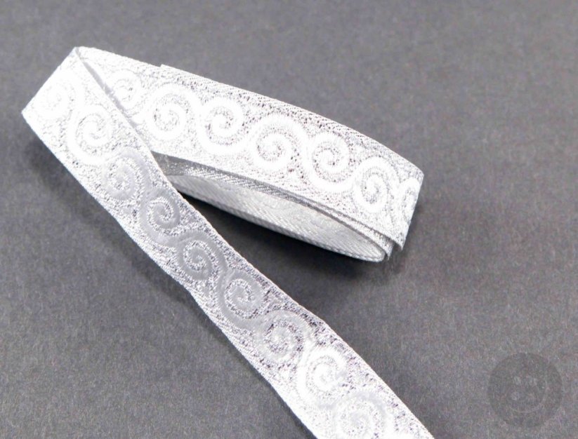 Stříbrný prýmek se stříbrnými vlnami - šíře 1,5 cm