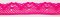 Bavlněná paličkovaná krajka - jasně růžová - šířka 4 cm