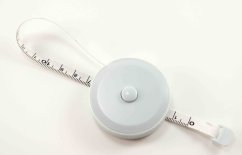 Krejčovský metr - svinovací - světle šedý - délka 150 cm