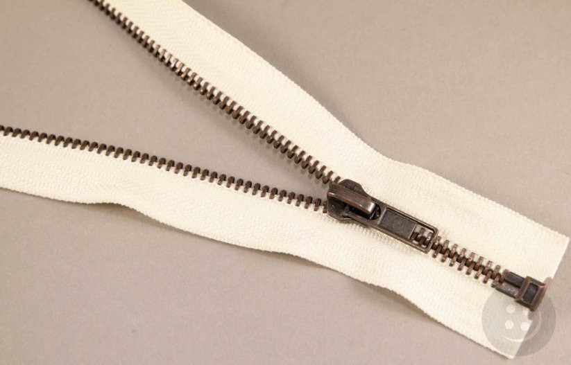 Dělitelný kovový starokovový zip č.5 více barev - délka (30 - 100 cm)
