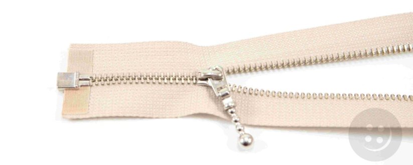 Dělitelný kovový stříbrný zip č.3 více barev - délka (30 - 85 cm) - Délka: 75 cm, Barvy dělitelný kovový stříbrný zip č.3: fialová