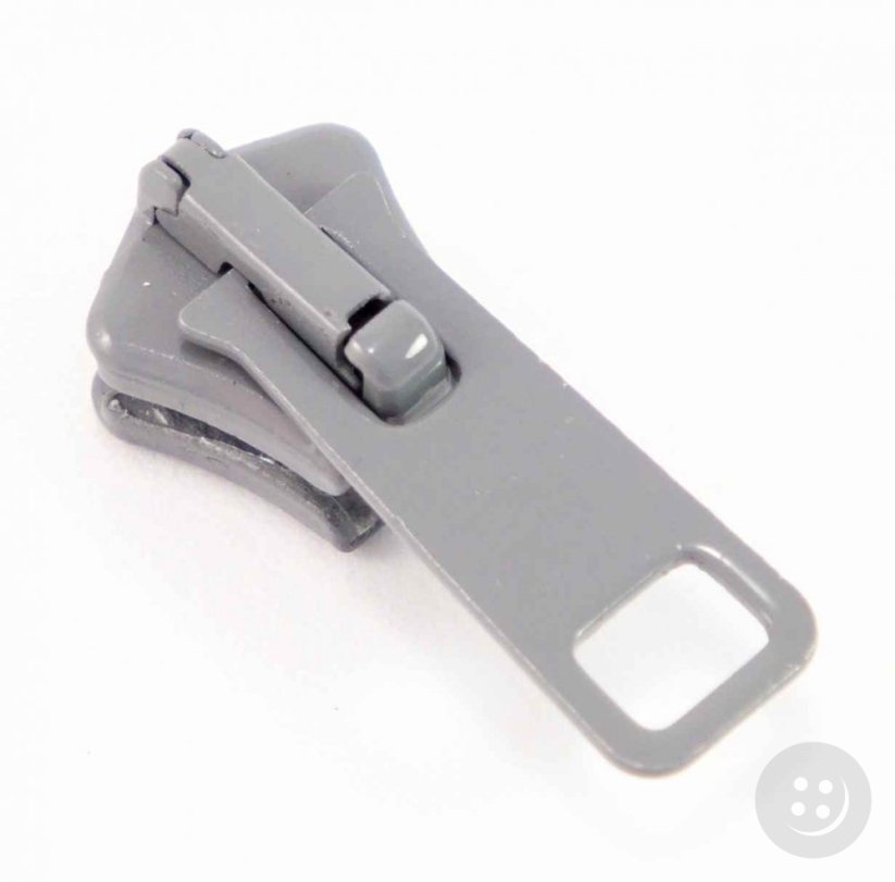 Plastic cubes zipper slider - grey - size 7