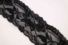 Elastic lace - black - width 5 cm