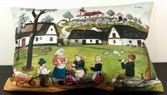 Cushion cover with zipper - Josef Lada - Spring in the village