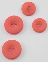Dírkový knoflík perleťový - tmavě lososový - průměr 2 cm