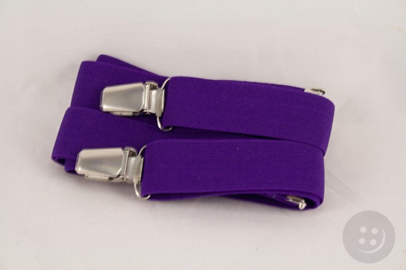 Children's suspenders - pirple - width 2,5 cm