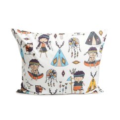Pillow filled with BIO buckwheat husks - Indians and dream catchers - size 35 cm x 28 cm