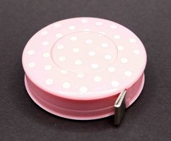 Maßband 150 cm - mit Punkten - rosa