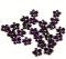 Sew-on rhinestone flowers - dark purple - diameter 1 cm - 30 pcs