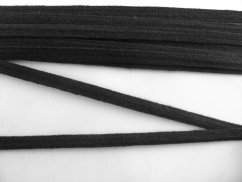 Bavlněná kojenecká šňůrka - černá - šířka 0,6 cm