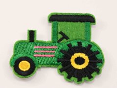 Iron-on patch - Tractor 4.5 cm x 5.5 cm - MULTIPLE COLOR VARIATIONS