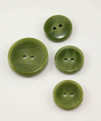 Hole button shiny - khaki - diameter 1.6 cm