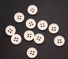 Hole shirt button - off white - diameter 1.2 cm