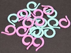 Knitting locking markers - 20 pcs - plastic