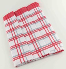 Geschirrtuch Set 3 Stück - Karo - rot - Größe 50 cm x 70 cm