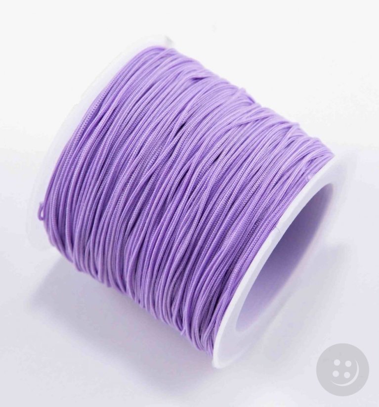 Farebná šnúrka na navliekanie - fialová - priemer 0,1 cm