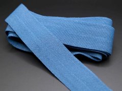Edging elastic band - blue gray matte - width 2 cm